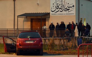 Driver rams soldiers outside French mosque