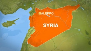 Syria war: Civilians die in Aleppo rocket attack