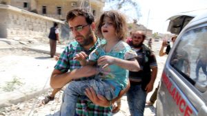 Syria war: Dozens killed while attending Aleppo funeral