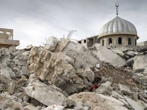 حلب: روسی طیاروں نے مسجد پر قیامت ڈھا دی، دسیوں نمازی شہید