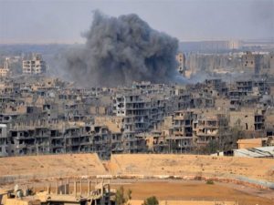 شامی صوبے دیرالزور میں کار بم دھماکا، 75 افراد ہلاک