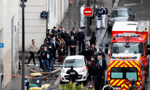 فرانس: چارلی ہیبڈو کے سابقہ دفاتر کے قریب چاقو کے حملے میں 4 افراد زخمی