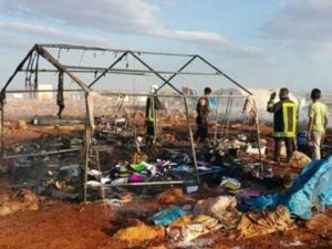 Strikes on Syria displaced camp ‘likely a war crime’