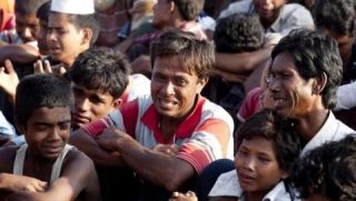 تخریب منازل پناهجویان مسلمان میانماری توسط نیروهای هند