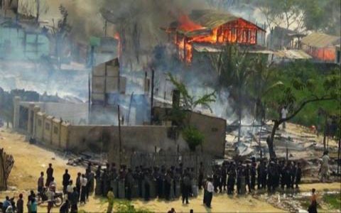 اعتراف دولت میانمار به آتش زدن منازل مسلمانان در روهینگیا