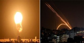 حملات هوایی و توپخانه‌ای رژیم صهیونیستی به غزه/ پاسخ راکتی فلسطینیان به حملات اسرائیل