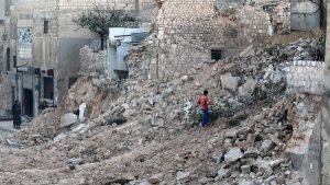 شام اور روس کی حلب میں بمباری سے 50 نمازی شہید