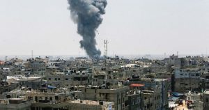غزہ پر اسرائیلی بمباری کے نتیجے میں فلسطینی شہید