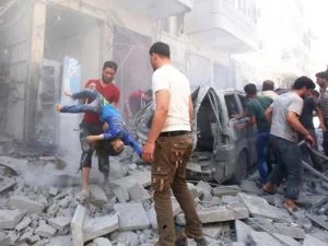 شام میں اتحادی افواج کی بمباری میں 12 شہری جاں بحق